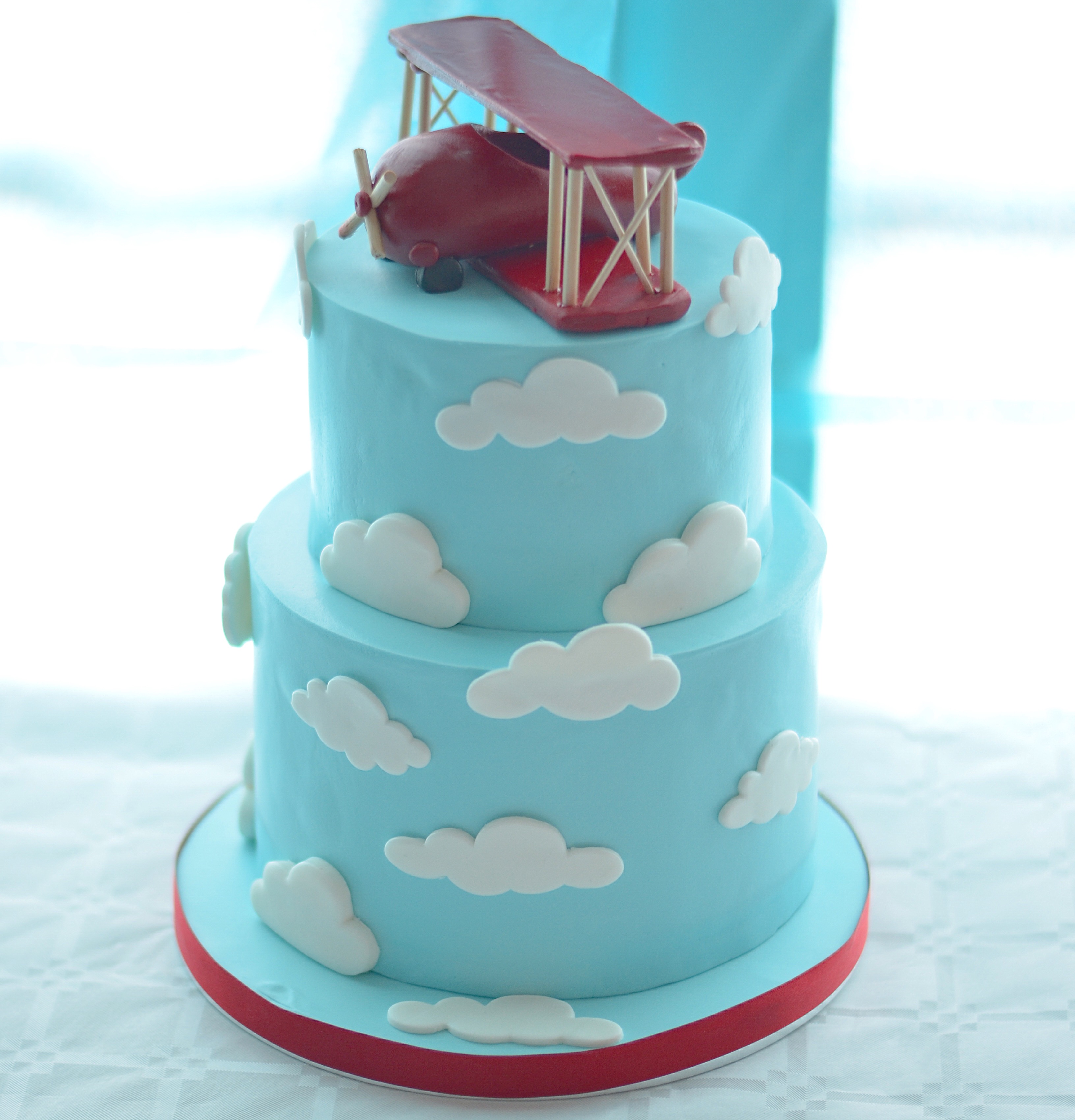 Airplane Baby Shower Cake